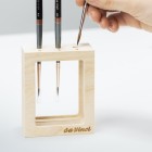 Material Bellas Artes - Pintura - Set 3 pinceles Kolinsky Red Sable de mango corto con soporte de madera, Miniature Maestro, Da 