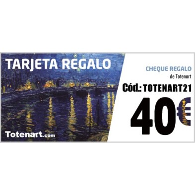 Material Bellas Artes - Pintura - Tarjeta Regalo 40 Euros | totenart.com