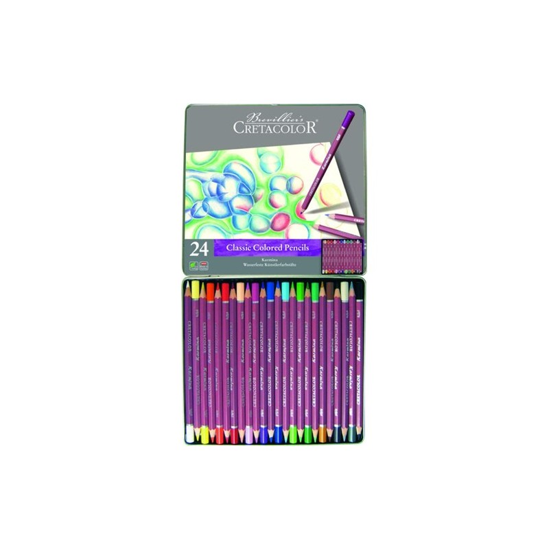 Material Bellas Artes – pintura-y-dibujo - Caja 24 uds. Cretacolor Karmina resistentes al agua | totenart.com