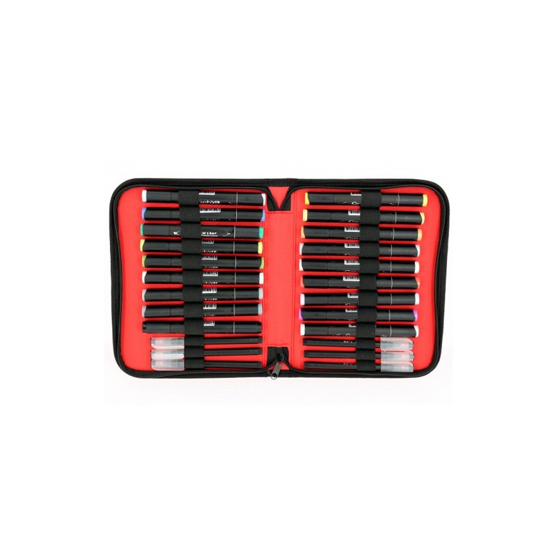 Material Bellas Artes - Pintura - Estuche con 18 rotuladores + 6 fineliners, Graph\'it | totenart.com