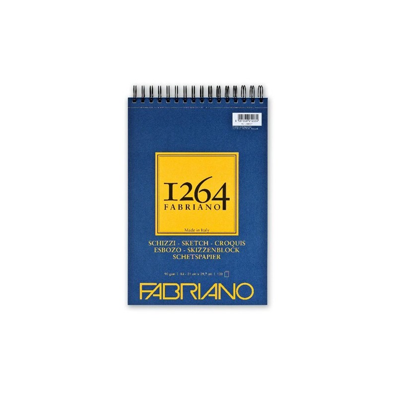Material Bellas Artes – pintura-y-dibujo - Bloc Fabriano 1264 Croquis 90 gr, 21x29.7cm (A4), 120 h. (anillas) | totenart.com