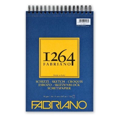 Material Bellas Artes – pintura-y-dibujo - Bloc Fabriano 1264 Croquis 90 gr, 21x29.7cm (A4), 120 h. (anillas) | totenart.com