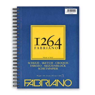 Material Bellas Artes – pintura-y-dibujo - Bloc Fabriano 1264 Croquis 90 gr, 14,8x21cm (A5), 60 h. (anillas laterales) | totenar