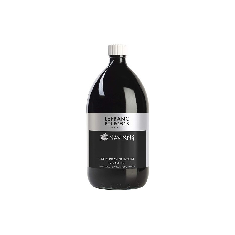 Tinta China Negra Lefranc, frasco 250 ml.