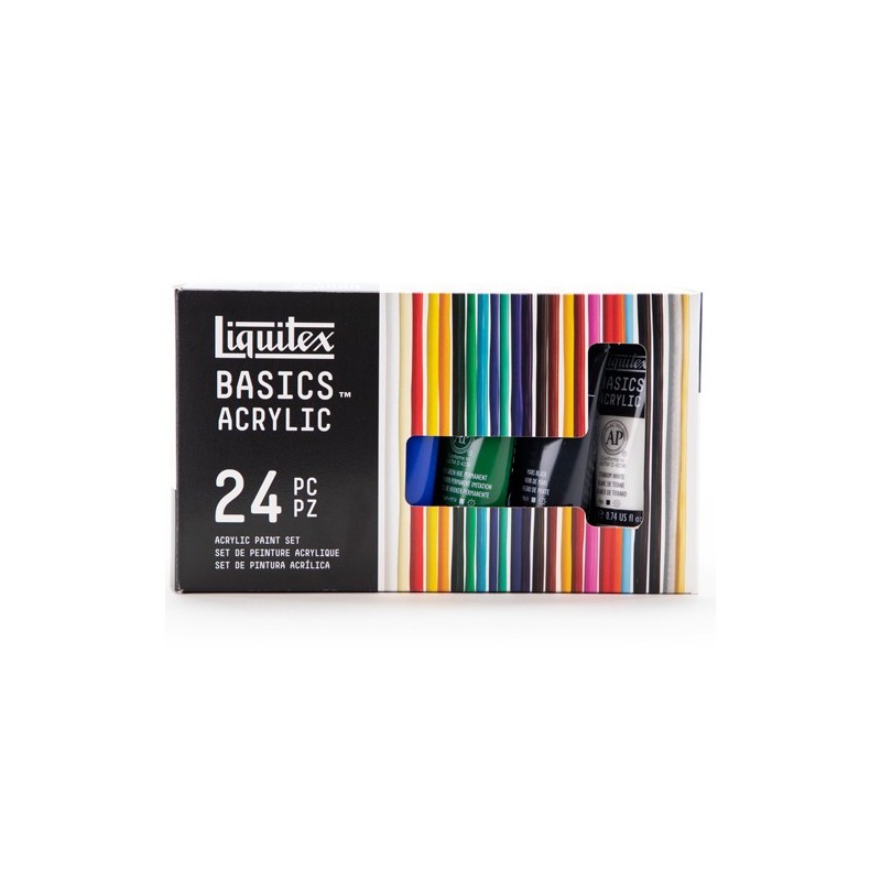 Material Bellas Artes - Pintura - Estuche con 24 colores acrílicos Liquitex Basics (22 ml) | totenart.com