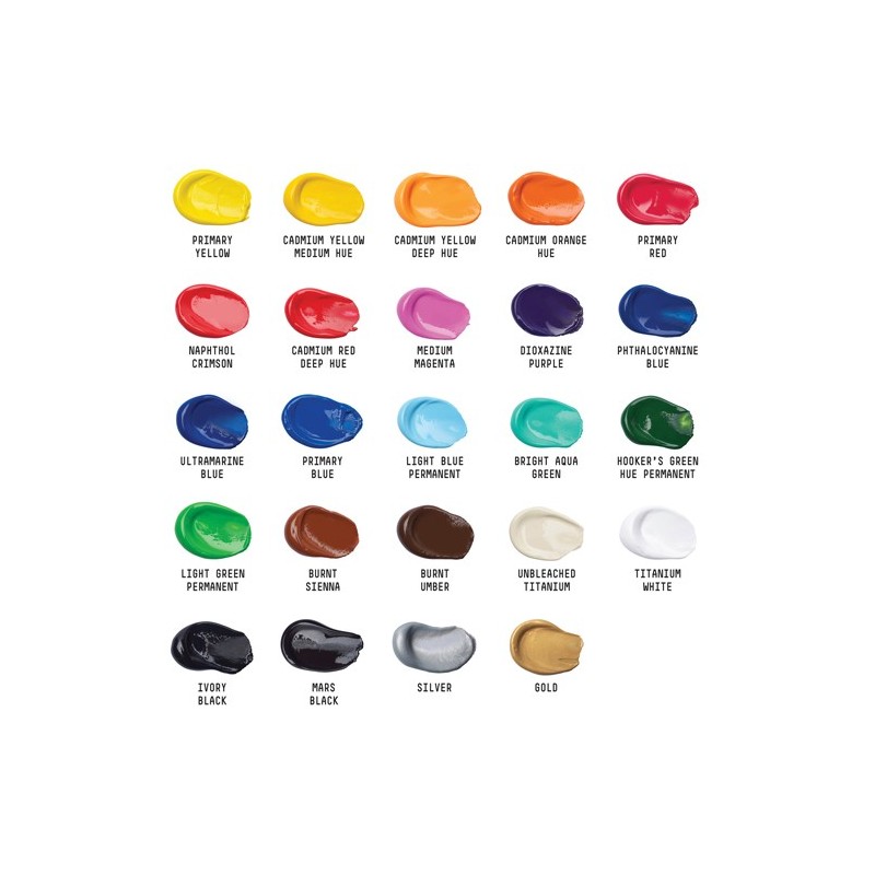Material Bellas Artes - Pintura - Estuche con 24 colores acrílicos Liquitex Basics (22 ml) | totenart.com