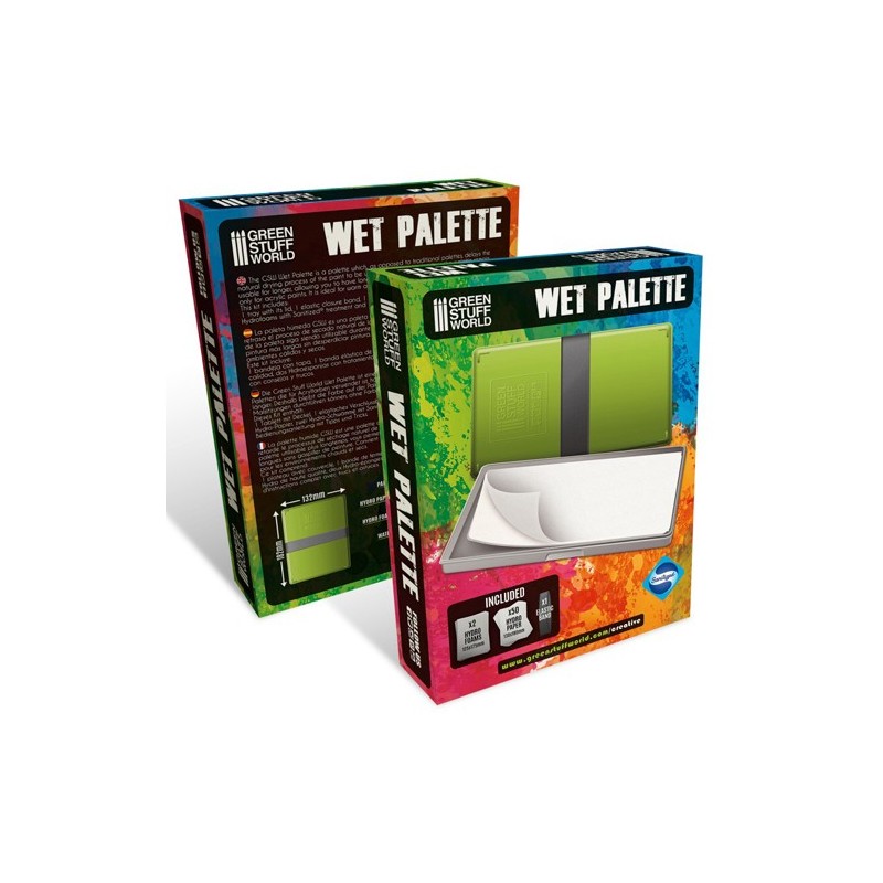 Material Bellas Artes - Pintura - Paleta Humeda con tapa, 50 hojas, Green Stuff World (18,2 x 13,2 cm) | totenart.com