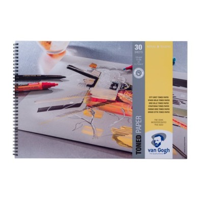 Material Bellas Artes – pintura-y-dibujo - Bloc Toned Paper Van Gogh Gris Ciudad, 30 hojas, 120 gr (A3) | totenart.com