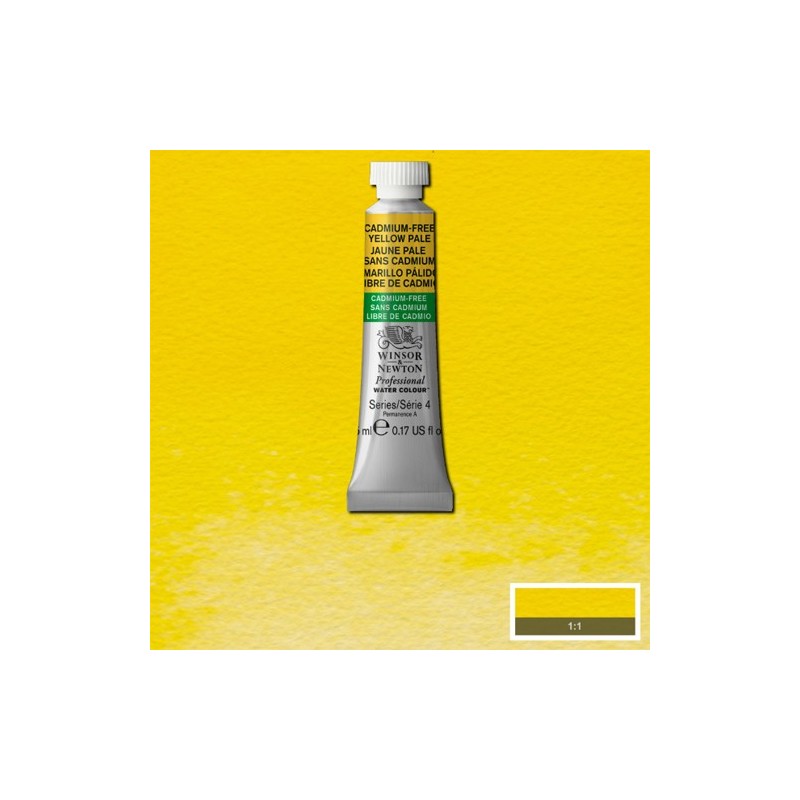 Material Bellas Artes - Pintura - Acuarela Profesional Winsor & Newton color amarillo claro libre de cadmio 907 (5 ml) S4 | tote