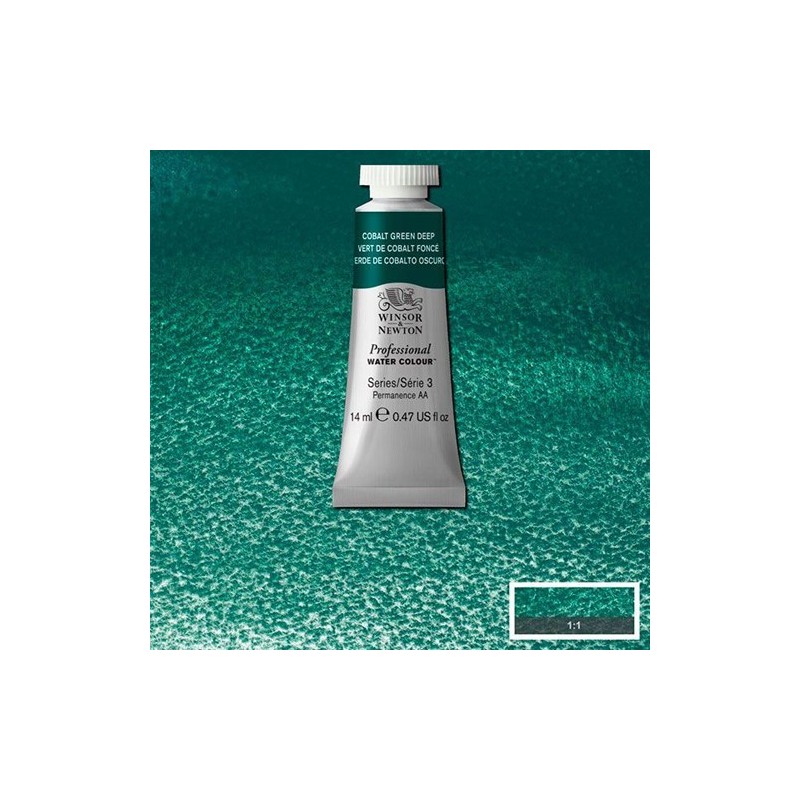 Material Bellas Artes - Pintura - Acuarela Profesional Winsor & Newton color verde cobalto oscuro 185 (14 ml) S3 | totenart.com