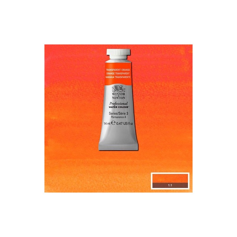Material Bellas Artes - Pintura - Acuarela Profesional Winsor & Newton color naranja transparente 650 (14 ml) S3 | totenart.com