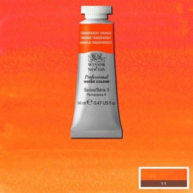 Material Bellas Artes - Pintura - Acuarela Profesional Winsor & Newton color naranja transparente 650 (14 ml) S3 | totenart.com