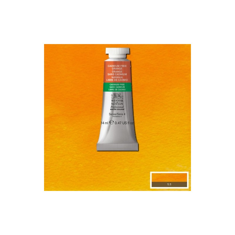 Material Bellas Artes - Pintura - Acuarela Profesional Winsor & Newton color naranja libre de cadmio 890 (14 ml) S4 | totenart.c