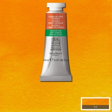 Material Bellas Artes - Pintura - Acuarela Profesional Winsor & Newton color naranja libre de cadmio 890 (14 ml) S4 | totenart.c