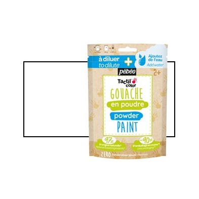 Material Bellas Artes - Pintura - Gouache en polvo Blanco, saco 100 g Pebeo | totenart.com
