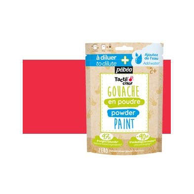 Material Bellas Artes - Pintura - Gouache en polvo Rojo, saco 100 g Pebeo | totenart.com