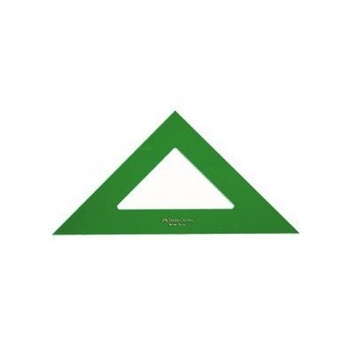 Material Bellas Artes - Dibujo - Escuadra NO GRADUADA - CANTO RECTO, 28 cm. verde Faber Castell | totenart.com