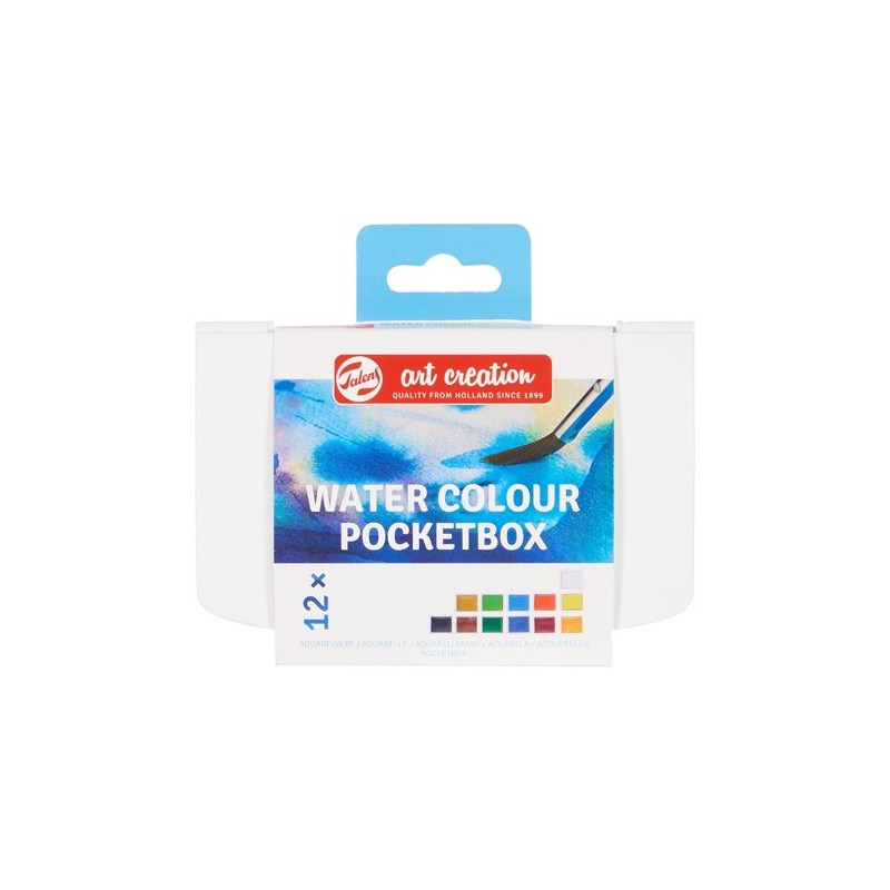 Material Bellas Artes - Pintura - Caja con 12 acuarelas Van Gogh 1/2 godet y pincel POCKET BOX. | totenart.com