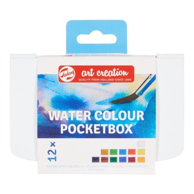 Material Bellas Artes - Pintura - Caja con 12 acuarelas Van Gogh 1/2 godet y pincel POCKET BOX. | totenart.com