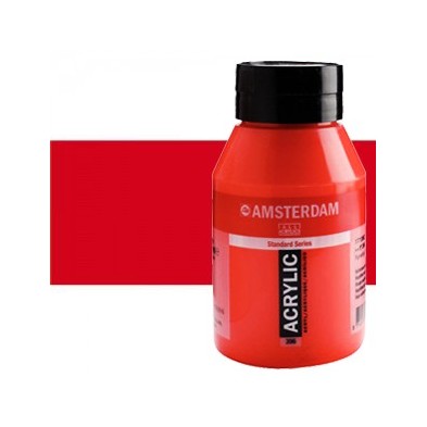 Material Bellas Artes - Pintura - Acrílico Amsterdam n. 396 color rojo naftol medio (1000 ml) | totenart.com