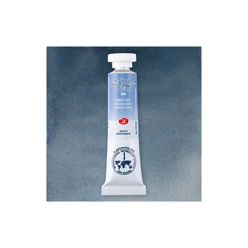 Material Bellas Artes - Pintura - Acuarelas White Nights en tubo 10 ml. granulado Niebla Cobalto (Cobalt Mist) 560 | totenart.co
