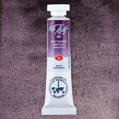 Material Bellas Artes - Pintura - Acuarelas White Nights en tubo 10 ml. granulado Sombra Violeta (Violet Shadows) 629 | totenart