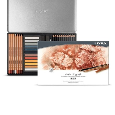 Material Bellas Artes - Pintura - Estuche Metálico Set Esbozo 35 piezas, Lyra | totenart.com