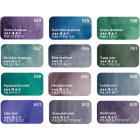 Material Bellas Artes - Pintura - Set acuarela 12 godets EFECTO GRANULADO, estuche de plástico, White Nights | totenart.com