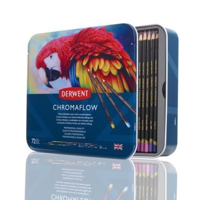 Material Bellas Artes – Dibujo - Caja lápices Derwent Chromaflow, 72 colores | totenart.com
