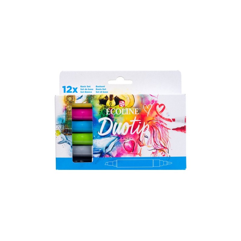 Material Bellas Artes – Pintura - Estuche Rotulador Ecoline Duotip Basic Set 12 | totenart.com