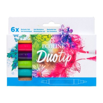 Material Bellas Artes – Pintura - Estuche Rotulador Ecoline Duotip Botanic Set 6 | totenart.com