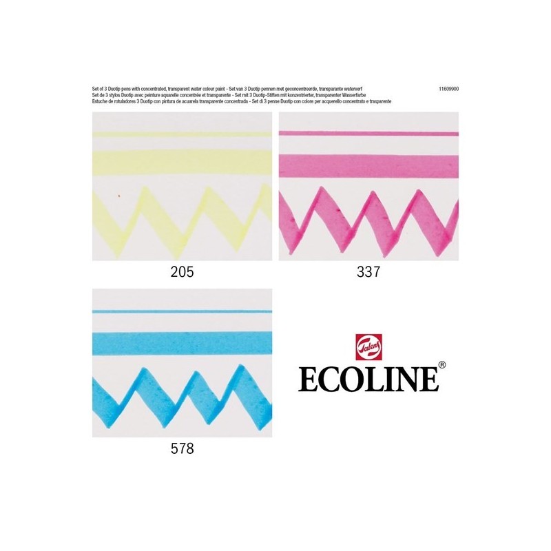 Material Bellas Artes – Pintura - Estuche Rotulador Ecoline Duotip Set 3 Primario | totenart.com