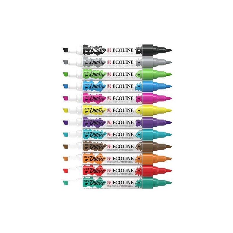 Material Bellas Artes – Pintura - Estuche Rotulador Ecoline Duotip Basic Set 6 | totenart.com