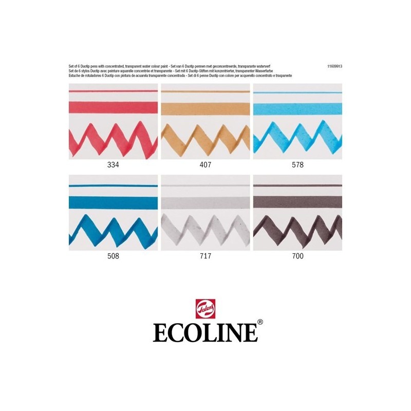 Material Bellas Artes – Pintura - Estuche Rotulador Ecoline Duotip Paisaje Urbano, Set 6 | totenart.com