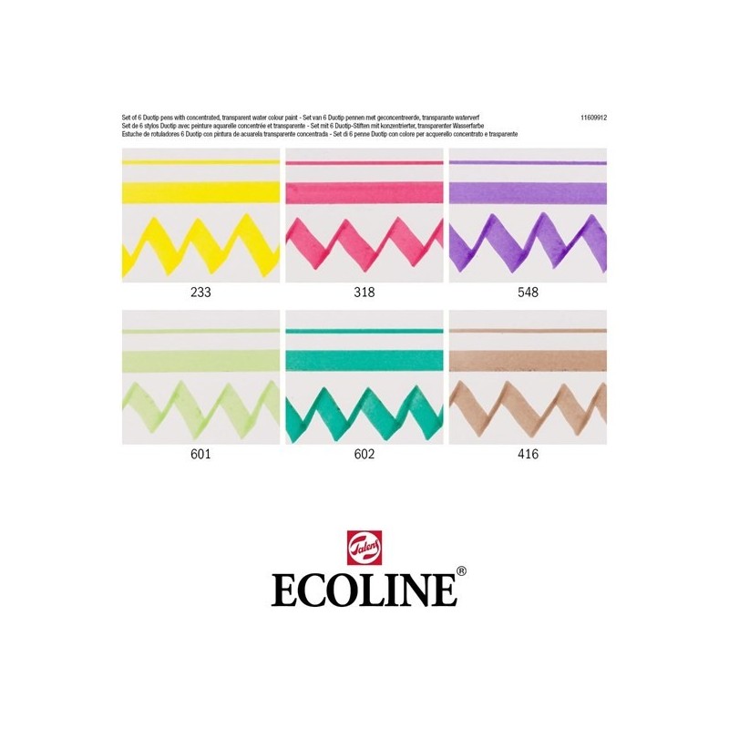 Material Bellas Artes – Pintura - Estuche Rotulador Ecoline Duotip Botanic Set 6 | totenart.com