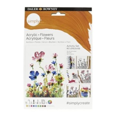 Material Bellas Artes - Pintura - Activity Set Acrílico (Flores), Simply, Daler Rowney | totenart.com