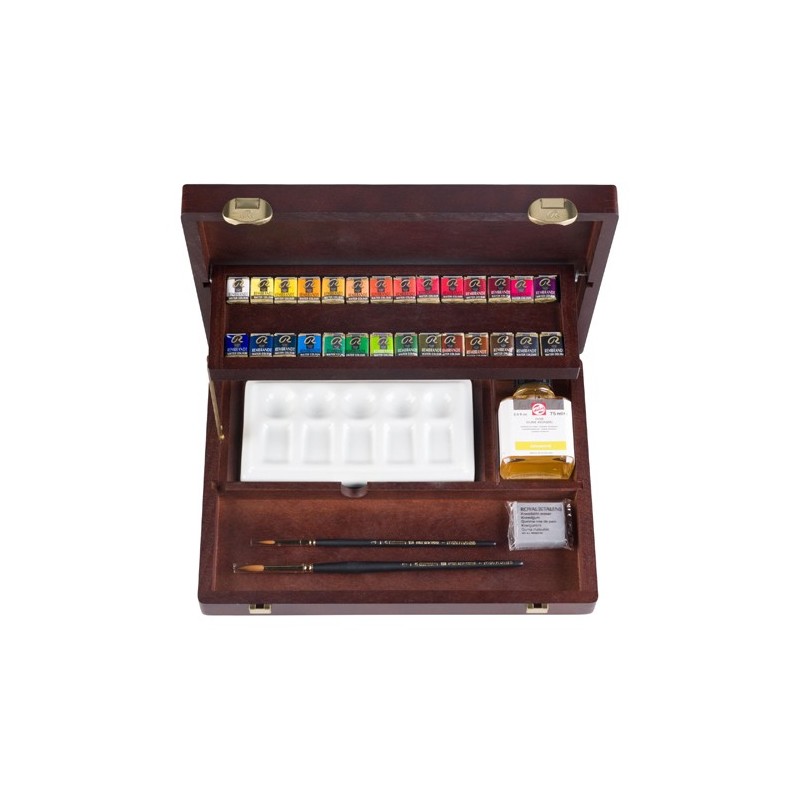 Material Bellas Artes - Pintura - Caja madera Professional 28 pastillas de acuarelas Rembrandt | totenart.com