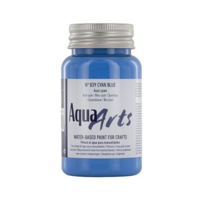 Material Bellas Artes – Pintura - Pintura Aqua Arts Titan Azul Cyan (839) 100 ml. | totenart.com