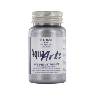 Material Bellas Artes – Pintura - Pintura Aqua Arts Titan Plata(861) 100 ml. | totenart.com