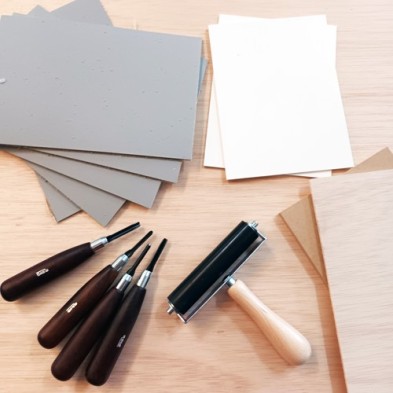 Material Xilografia-Linoleografia-Kit Medio Xilografia-Linoleografia