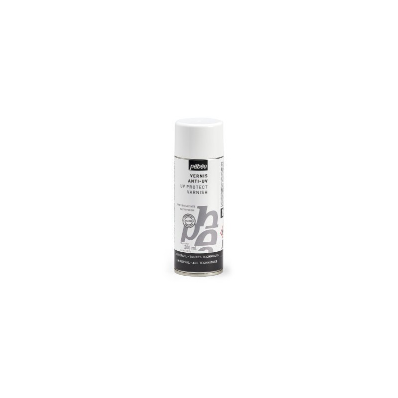 Material Bellas Artes - Pintura - Barniz Protector UV Satinado Universal-Multitécnica Spray Pebeo, 200 ml. | totenart.com