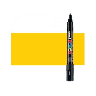Material Bellas Artes - Pintura - POSCA Rotulador Amarillo Vivo (Naranja medio) (3) PC5M | totenart.com
