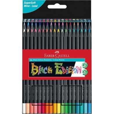 Material Bellas Artes – Pintura - Caja 36 lápices color Black Edition Faber Castell | totenart.com