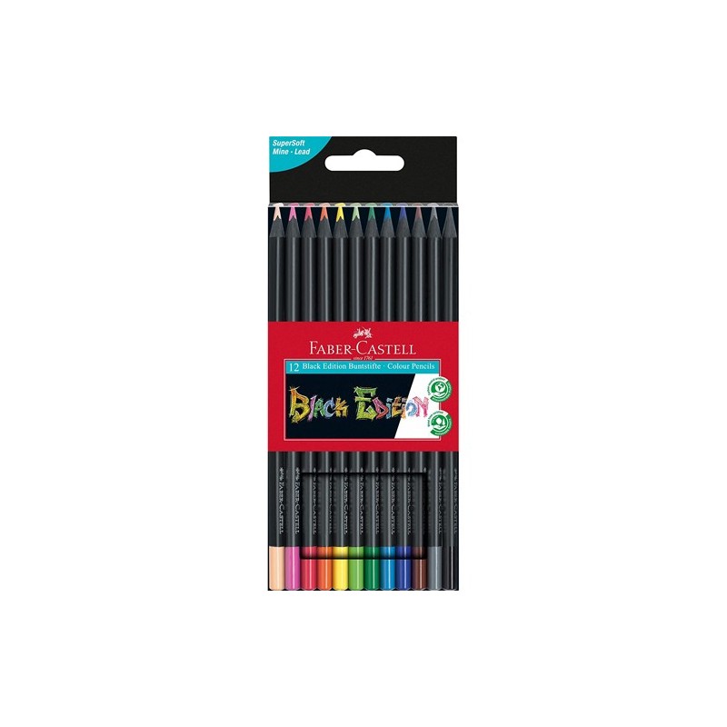 Material Bellas Artes – Pintura - Caja 12 lápices color Black Edition Faber Castell | totenart.com