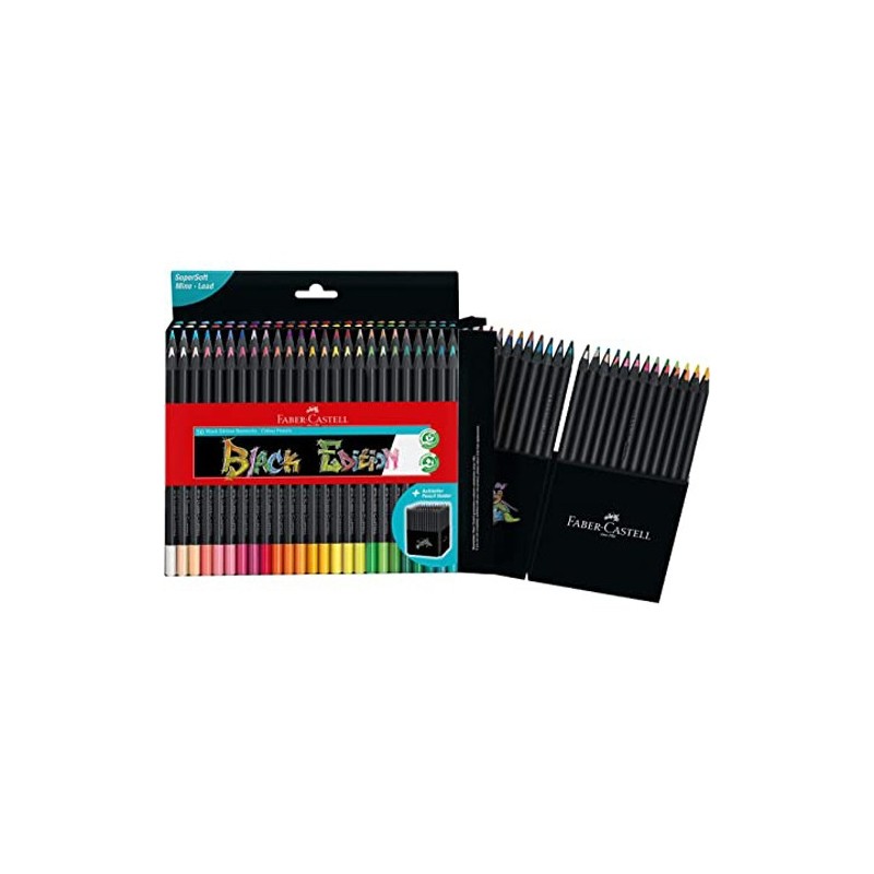 Material Bellas Artes – Pintura - Estuche Soporte 50 lápices color Black Edition Faber Castell | totenart.com