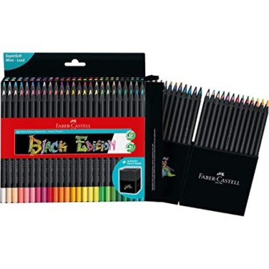 Material Bellas Artes – Pintura - Estuche Soporte 50 lápices color Black Edition Faber Castell | totenart.com
