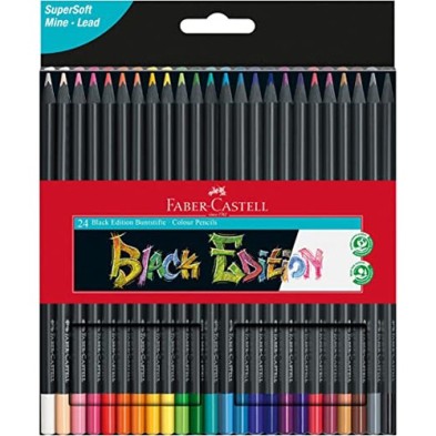 Material Bellas Artes – Pintura - Caja 24 lápices color Black Edition Faber Castell | totenart.com