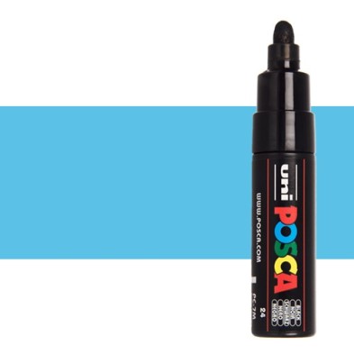 Material Bellas Artes – Pintura - POSCA Rotulador Azul claro (8) PC-7M | totenart.com