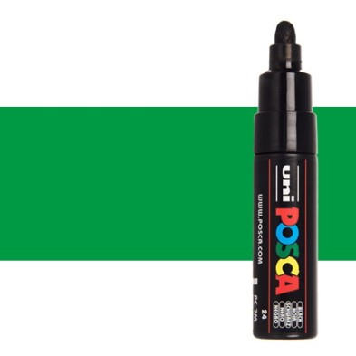 Material Bellas Artes – Pintura - POSCA Rotulador Verde (6) PC-7M | totenart.com