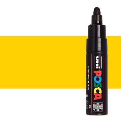Material Bellas Artes – Pintura - POSCA Rotulador Amarillo (2) PC-7M | totenart.com